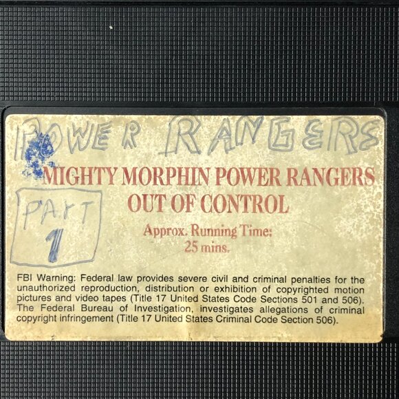 Mighty Morphin Power Rangers Part 1 - Out of Control - VHS - Green With Evil - Picture 3 of 3